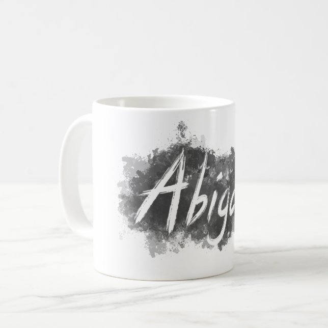 Café Regalo de Abigail su taza conocida, nombre en la (Anverso izquierdo)