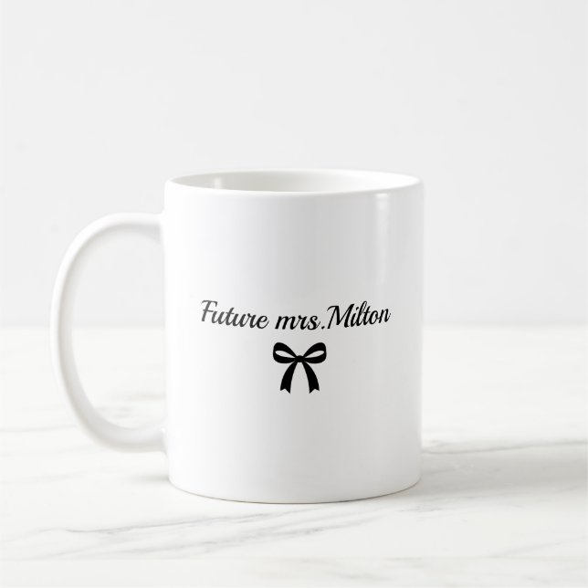Café Regalo de compromiso para futura Sra. Taza para no (Izquierda)