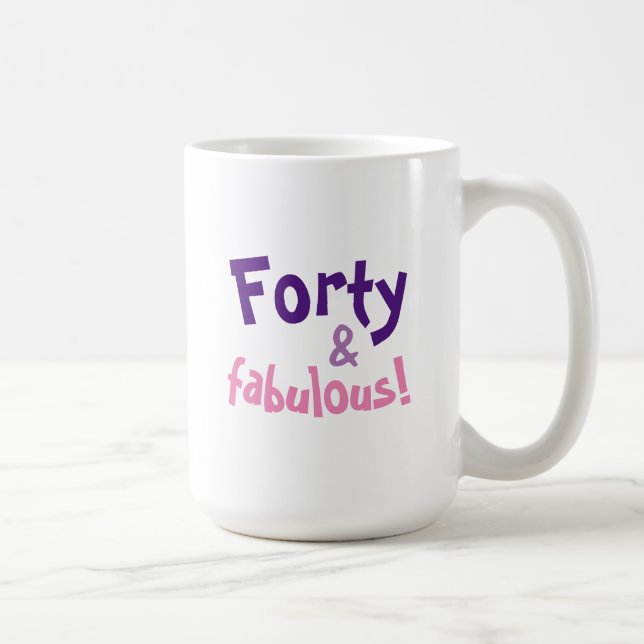 Café Regalo de cumpleaños número 40 para mujeres Taza d (Derecha)