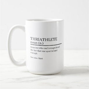 Café Regalo de definición de triatleta, taza con defini