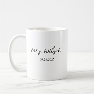 Café Regalo de Señora Taza Personalizada Fecha de Boda 