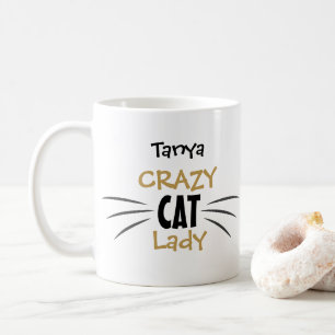 Café Regalo de Taza Divertida Gatos Locos Señora Bigote