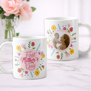 Café Regalo de Taza Floral para la Primera Foto del Día