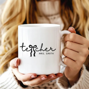 Café regalo de taza personalizada linda para maestros p