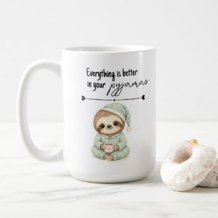 Café Regalo de taza Todo mejor en pijama Perezoso