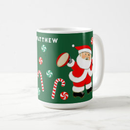 Café Regalo de vacaciones de rugby personalizado Taza d