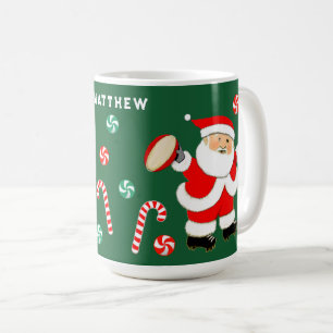 Café Regalo de vacaciones de rugby personalizado Taza d