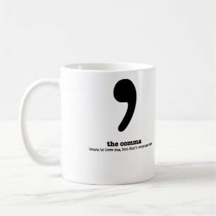 Café Regalo gramatical del humor de la coma de la taza