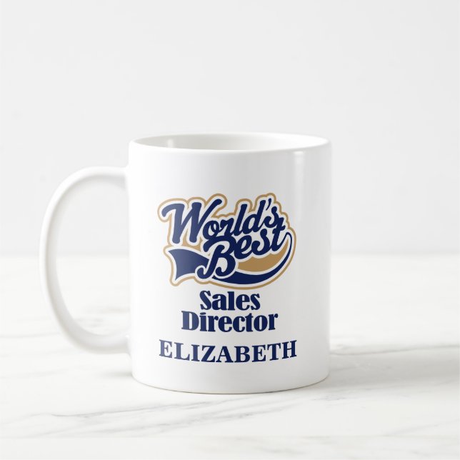 Café Regalo personalizado del director de ventas taza (Izquierda)
