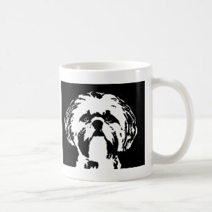 Café Regalos de Shih Tzu - taza de la imagen doble
