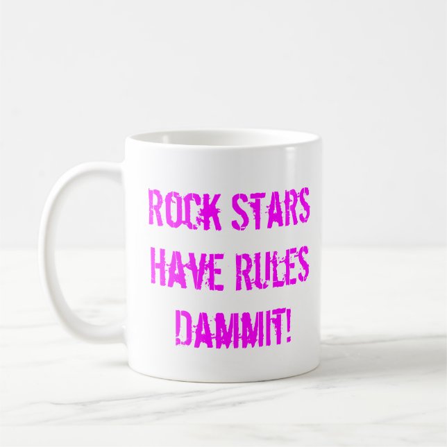 Café Reglas de taza de las estrellas del rock (Izquierda)