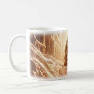 Café Renovación Dorada en Taza de Sueño de Cristal Lumi