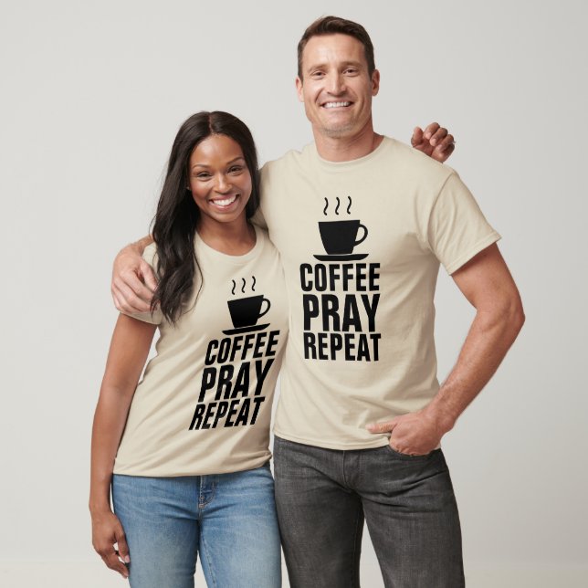 CAFÉ REPITE ORAR, camisetas cristianas (Unisexo)