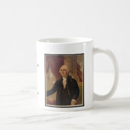 Café Retrato de George Washington y taza de la cita