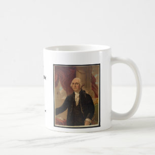 Café Retrato de George Washington y taza de la cita
