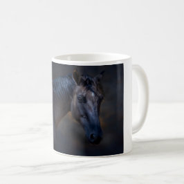 Café Retrato de una taza de caballo