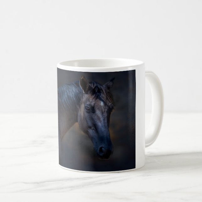 Café Retrato de una taza de caballo (Anverso derecho)