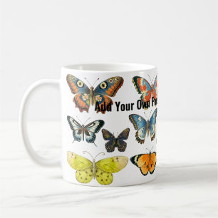 Café Retro mariposa insecto amante cerámica taza de caf