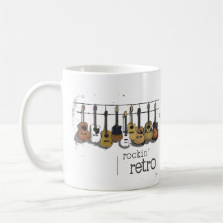 Café Retro mug, viejo tazón de diseño de escuela, taza