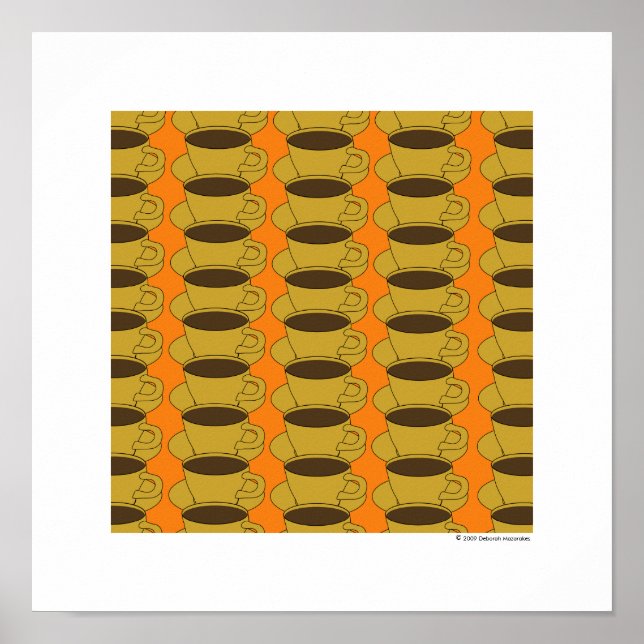 Café retro poster de arte pop (Frente)