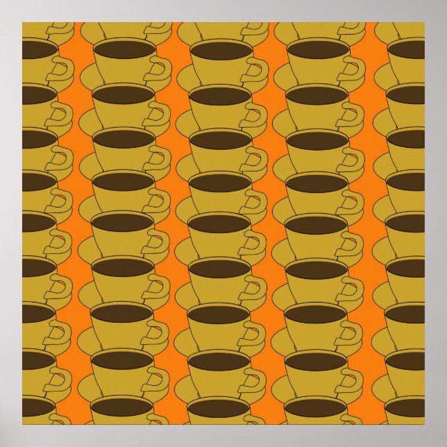 Café retro poster de arte pop (Frente)