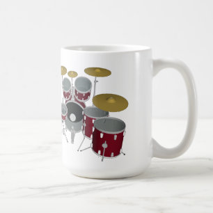 Café Retroceso doble de la batería (roja) - - taza de