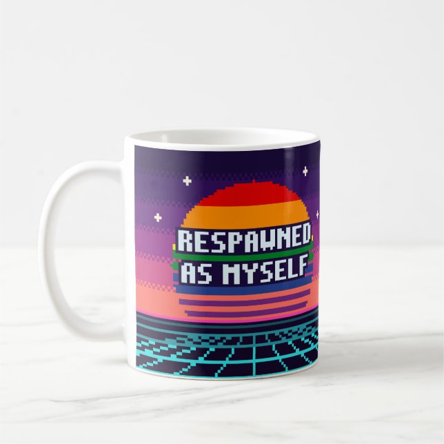 Café Reviví Como Yo Orgullo Taza De Pixel (Izquierda)
