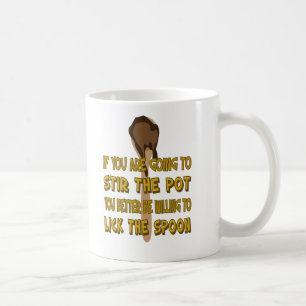 Café Revuelva el pote lamen la taza de la cuchara