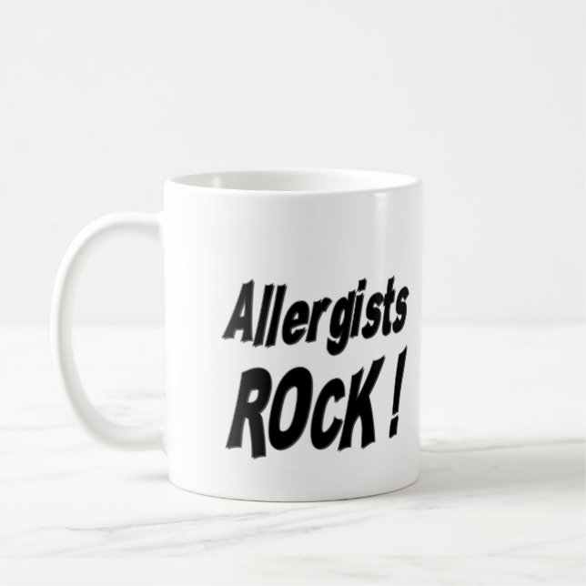 Café ¡Roca de los Allergists! Taza (Izquierda)