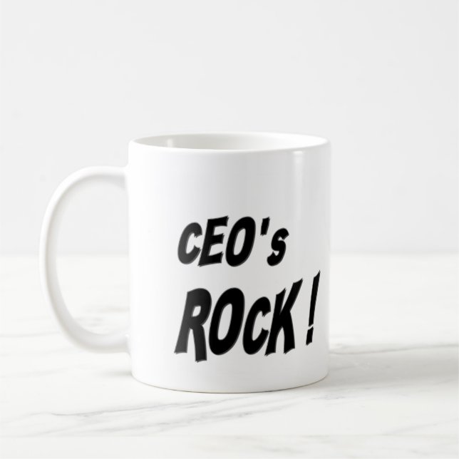 Café ¡Roca de los CEOs! Taza (Izquierda)