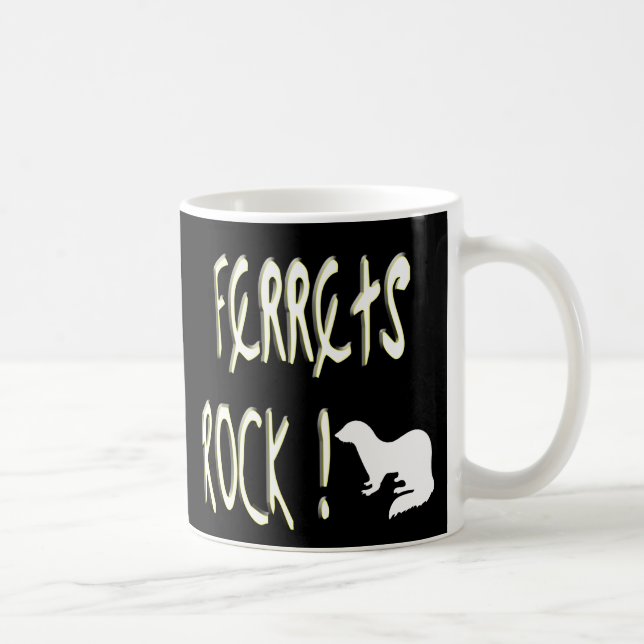 Café ¡Roca de los hurónes! Taza (Derecha)