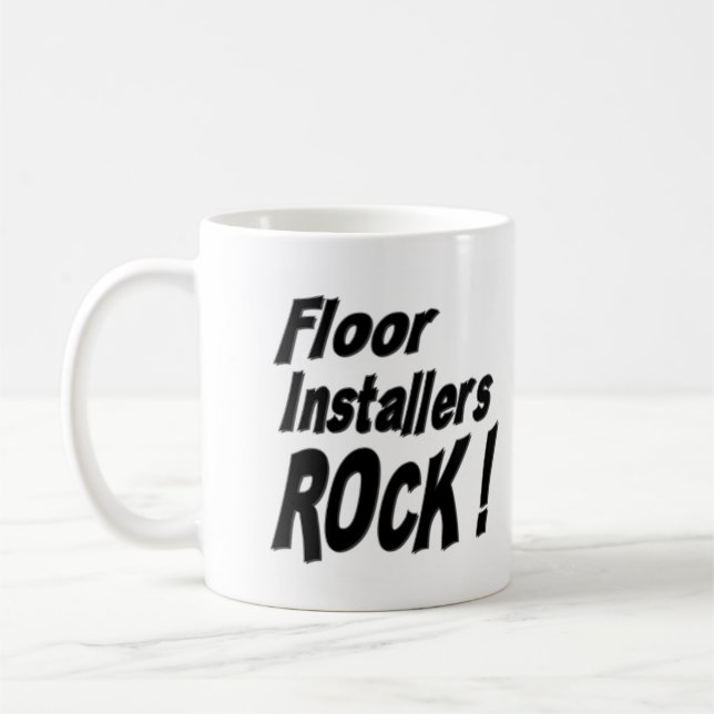 Café ¡Roca de los instaladores del piso! Taza (Izquierda)