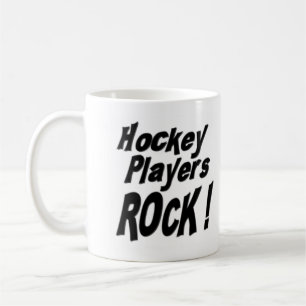 Café ¡Roca de los jugadores de hockey! Taza