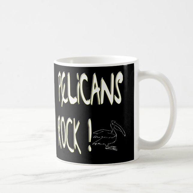 Café ¡Roca de los pelícanos! Taza (Derecha)