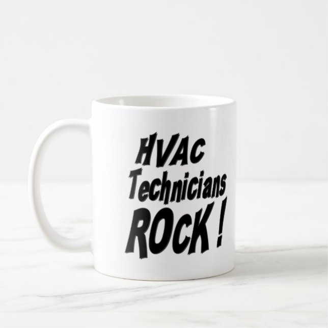 Café ¡Roca de los técnicos de la HVAC! Taza (Izquierda)