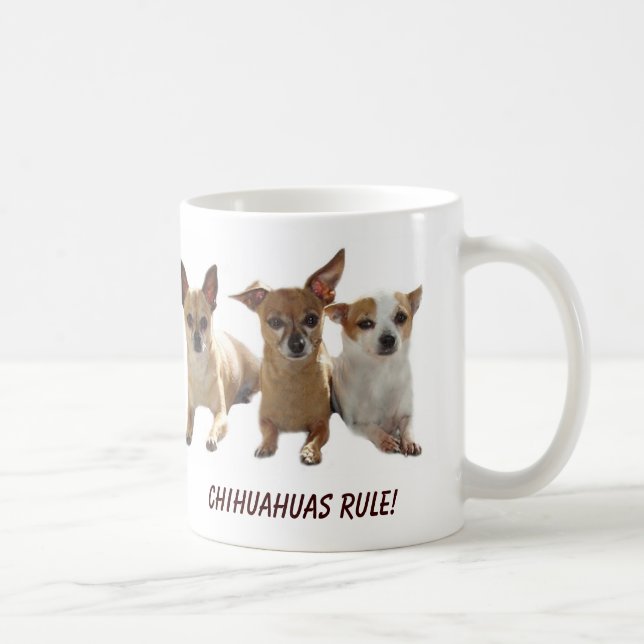 Café Roca y regla de la taza de las chihuahuas (Derecha)