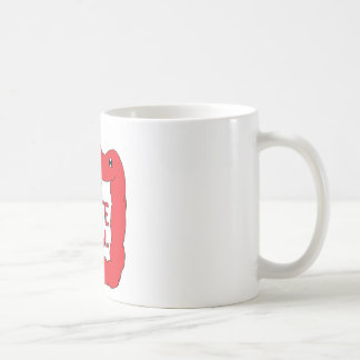 Café Rojo feliz de la taza de los dos puntos
