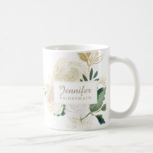 Café Rosas hermosos de Acuarela con la taza del