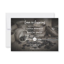 Café Rústico Bean-Love se prepara con tarjeta Boda