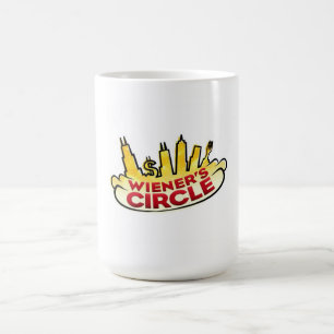 Café salchicha de Frankfurt; taza del círculo de s