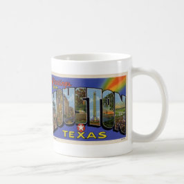 Café Saludos de la taza de la postal del vintage de