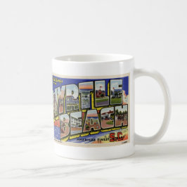 Café Saludos de la taza de la postal del vintage de