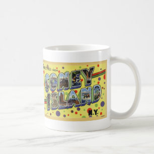 Café Saludos de la taza de la postal del vintage de