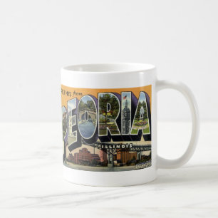 Café Saludos de la taza de la postal del vintage de