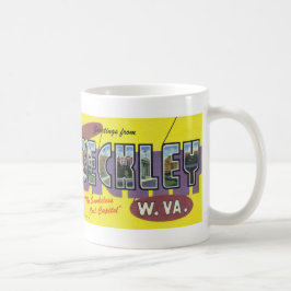 Café Saludos de la taza de la postal del vintage de