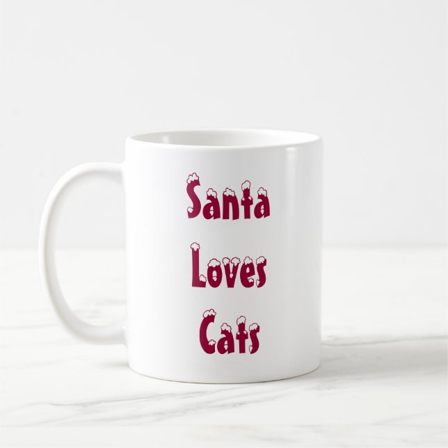 Café Santa ama la taza de los gatos (Izquierda)