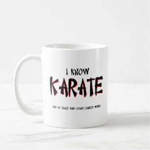 Café Sé humor divertido de la taza del karate