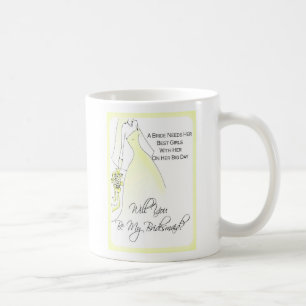 Café Sea mi taza de la invitación de la dama de honor