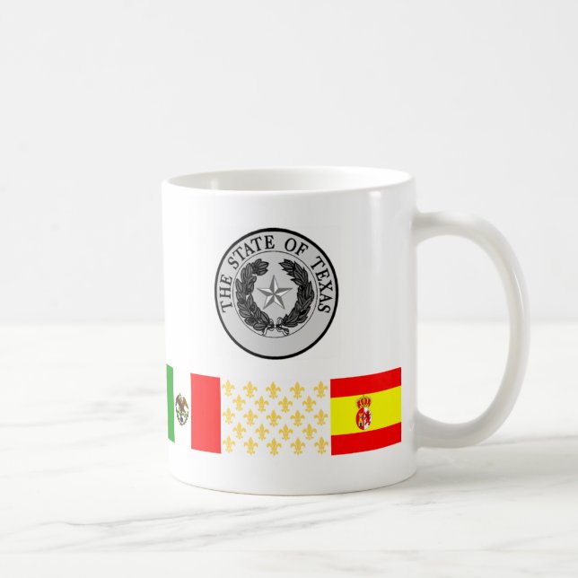 Café Seis banderas de taza de Tejas (Derecha)