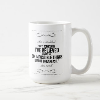 Café "Seis cosas imposibles" Alicia en taza del país de